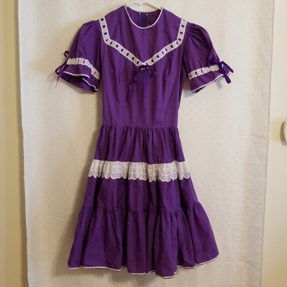 Vintage | Purple & White Dress